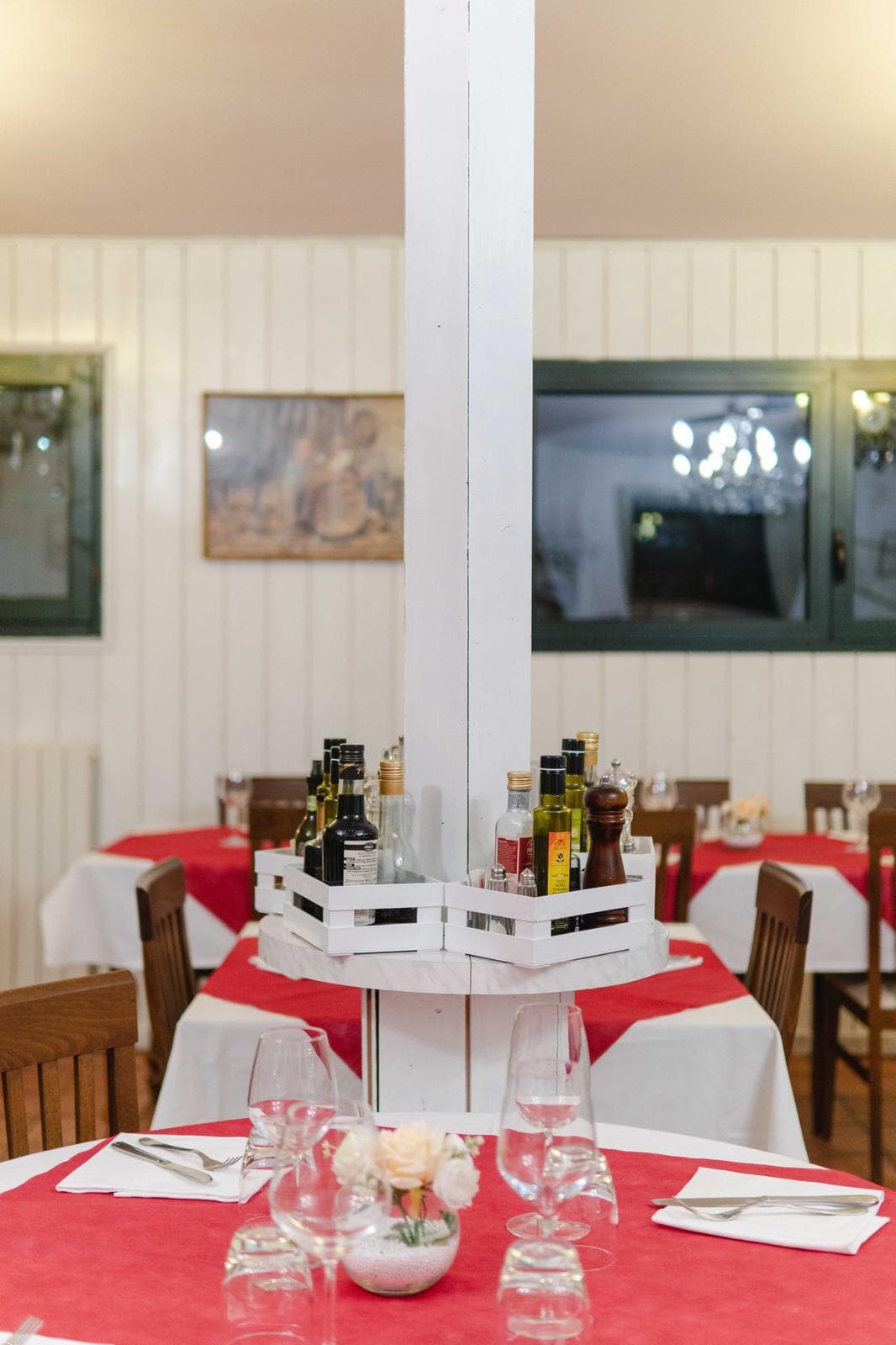 Tables in the dining room
